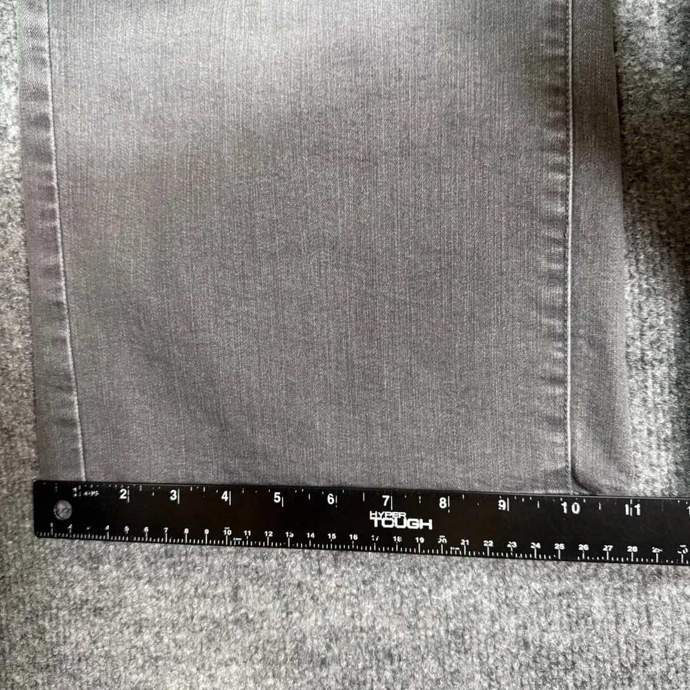 J McLaughlin Wide Leg Jeans Womens 10 Grey High Rise Cropped Faded Stretch Denim